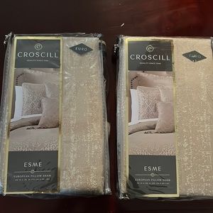 Brand New Croscill Esme Euro Shams